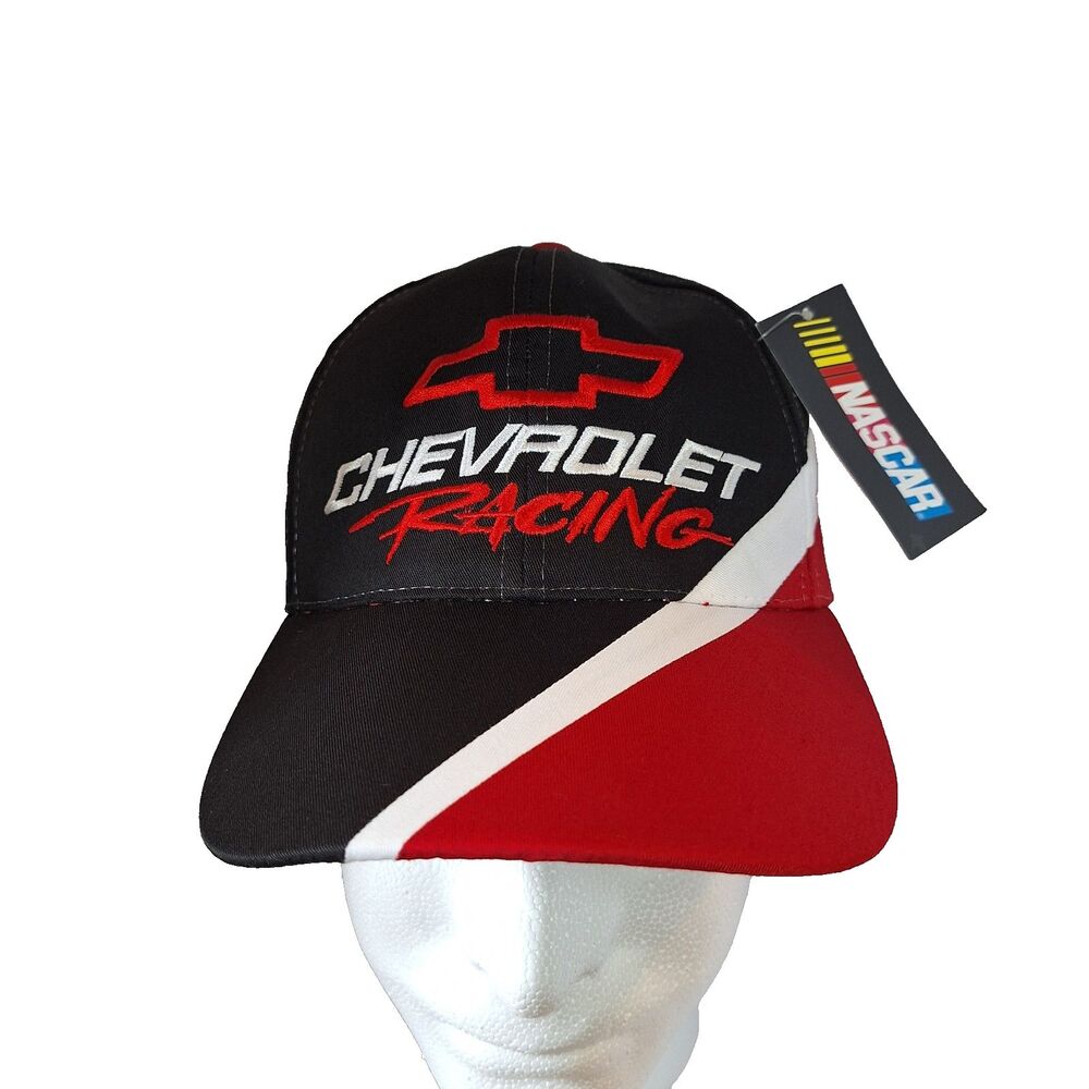 NWT Vintage Deadstock Black Red Chevrolet Racing Embroidered NASCAR SnapBack Hat